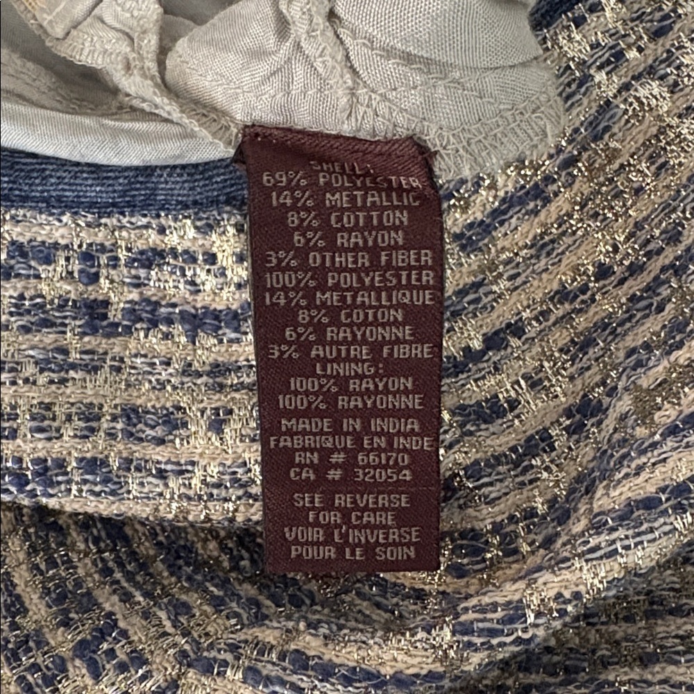 Anthropologie Ranna Gill Eclat Pencil Skirt Metallic Women’s Size 2 - Picture 7 of 11